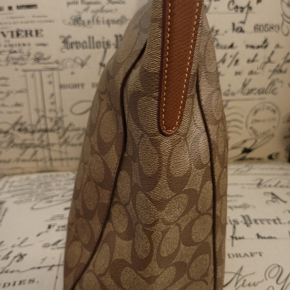 Coach Celeste Convertible Hobo In Signature Coated Canvas - Picture 9 of 16